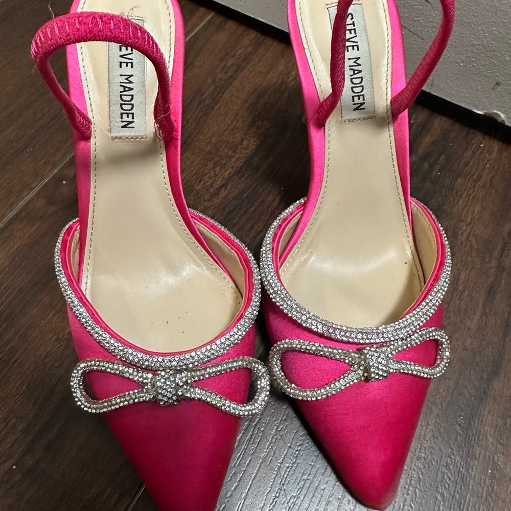 Steve Madden pink rhinestone heels